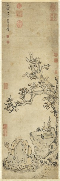 明張宏補衲圖　軸