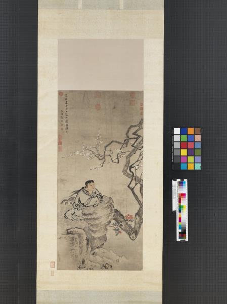 明張宏應真觀梅圖　軸