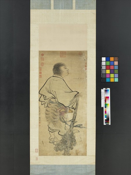 明張翀畫採芝仙　軸