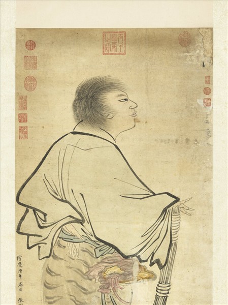 明張翀畫採芝仙　軸