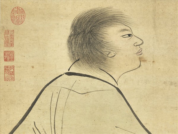 明張翀畫採芝仙　軸