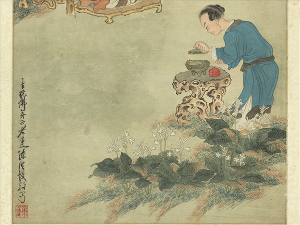 明陳洪綬畫羅漢　軸