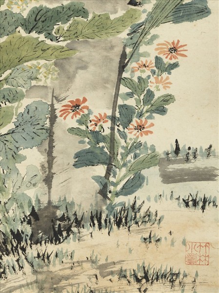 明陳嘉言端陽景　軸