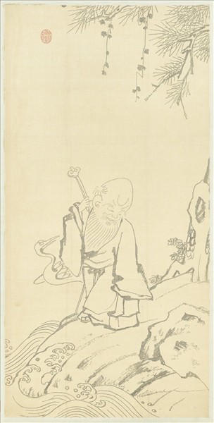 明陳仁秩仁壽圖　軸