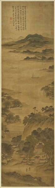 明趙洵畫山水　軸