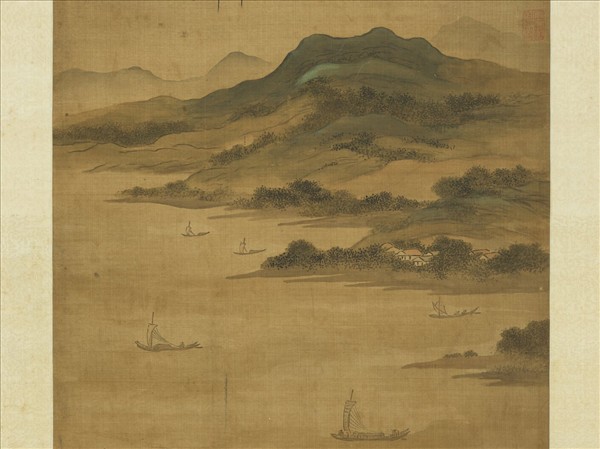 明趙洵畫山水　軸