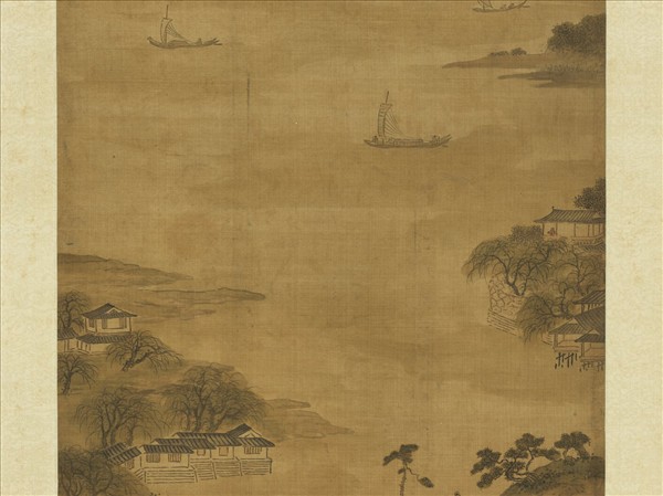 明趙洵畫山水　軸