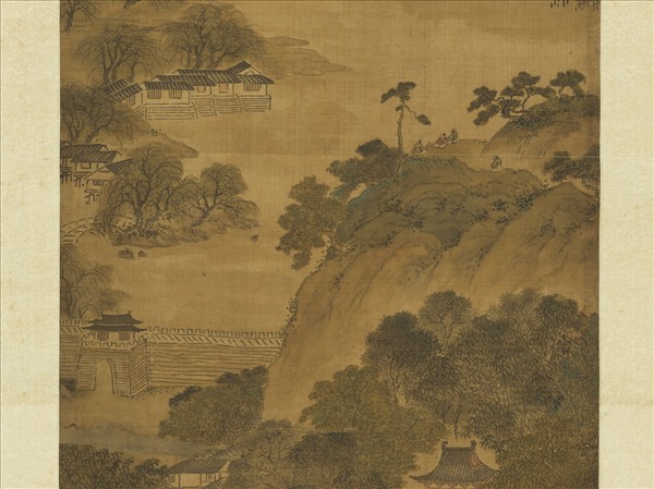 明趙洵畫山水　軸