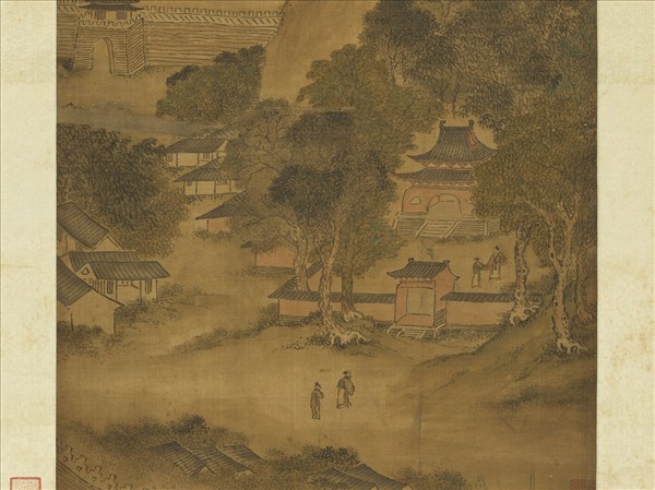 明趙洵畫山水　軸