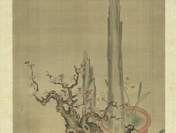 明人眉壽圖　軸