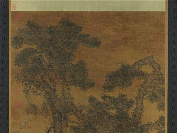 明人品茶圖　軸