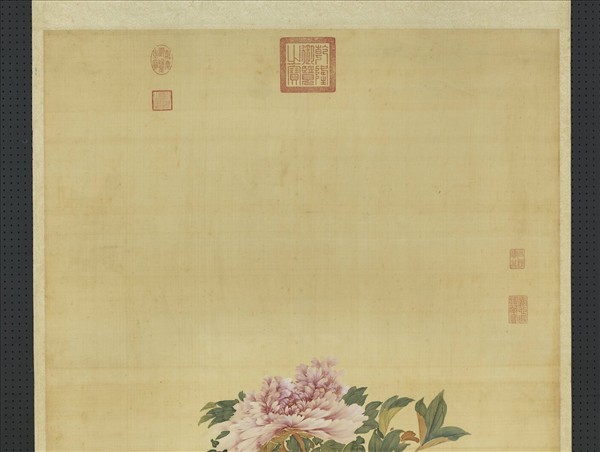 明人花下雙鴛圖　軸