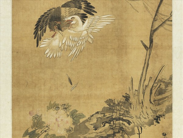 清俞笙花鳥　軸
