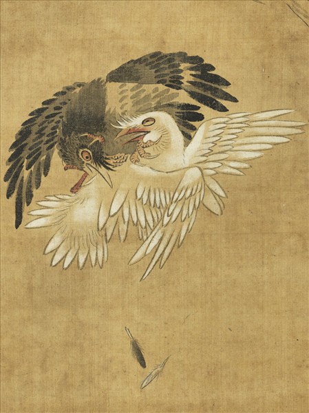 清俞笙花鳥　軸