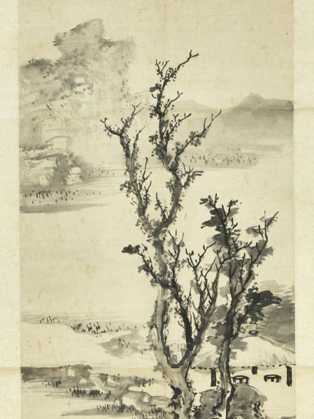 清王鐸山水　軸