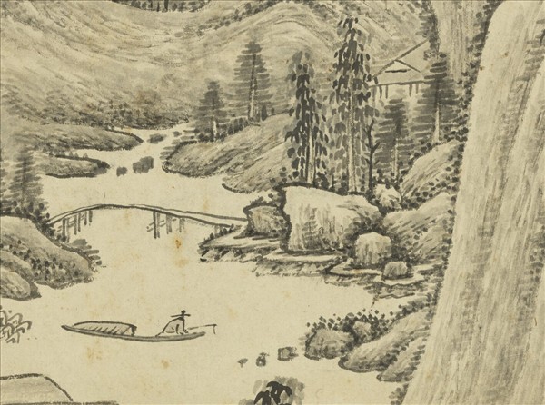 清徐枋仿董源筆意　軸