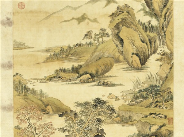 清赫奕秋山雲樹　軸