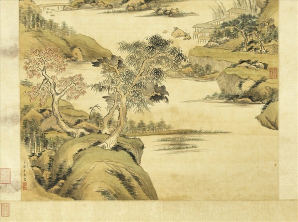 清赫奕秋山雲樹　軸