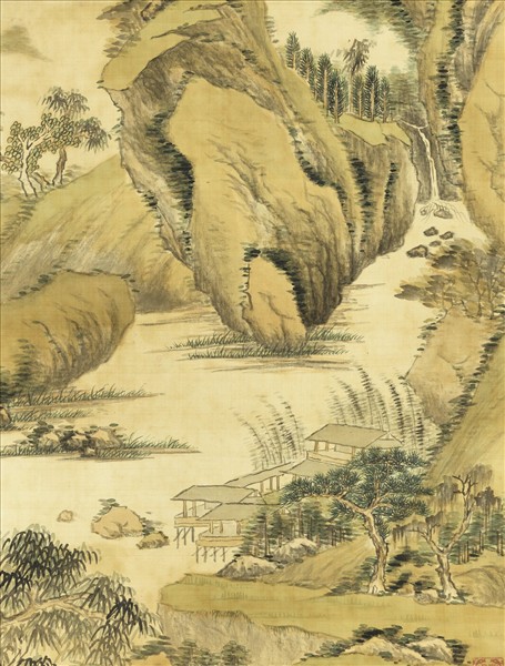 清赫奕秋山雲樹　軸