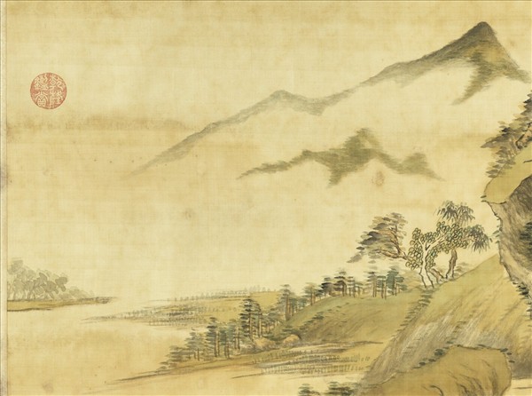 清赫奕秋山雲樹　軸