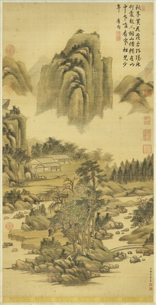 清赫奕晴嵐晚翠　軸