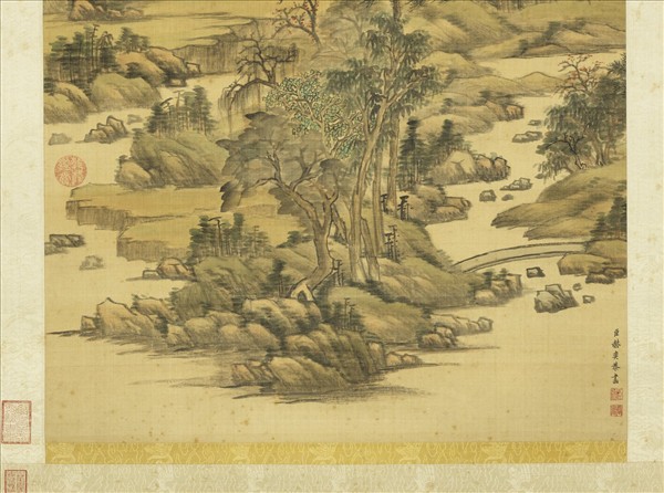 清赫奕晴嵐晚翠　軸