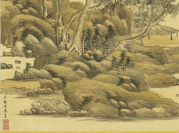 清赫奕丹楓翠岫　軸