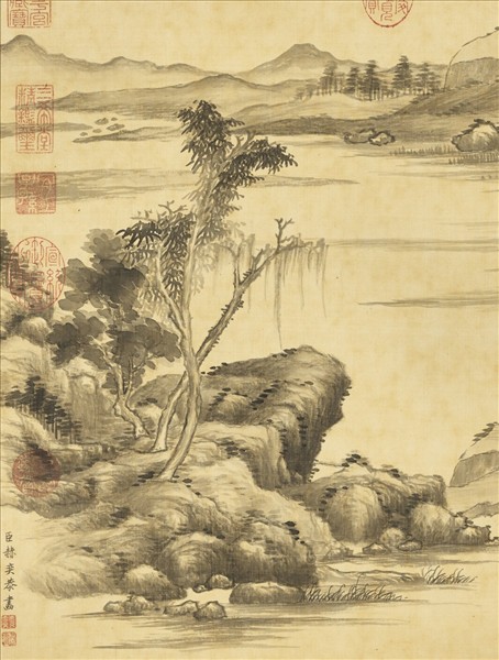 清赫奕雨壑風林　軸