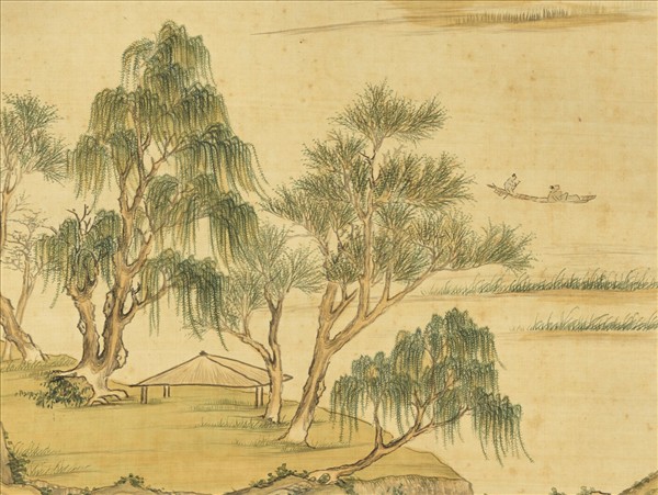 清赫奕水村圖　軸