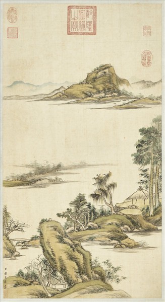 清赫奕畫竹梧清景　軸