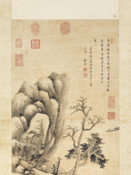 清赫奕畫漁父詞　軸