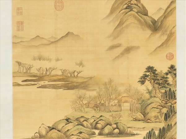 清赫奕畫唐人詩意　軸