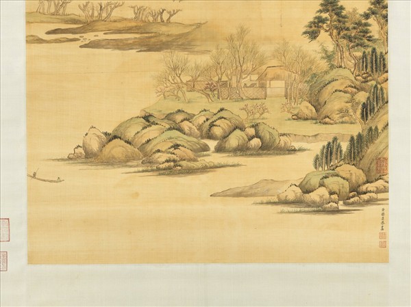 清赫奕畫唐人詩意　軸