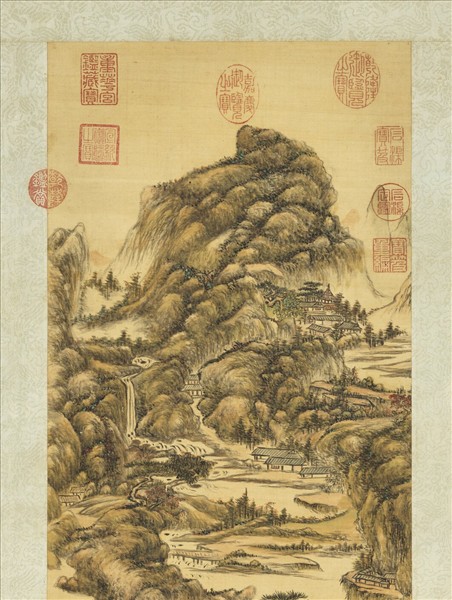 清王敬銘畫山水　軸