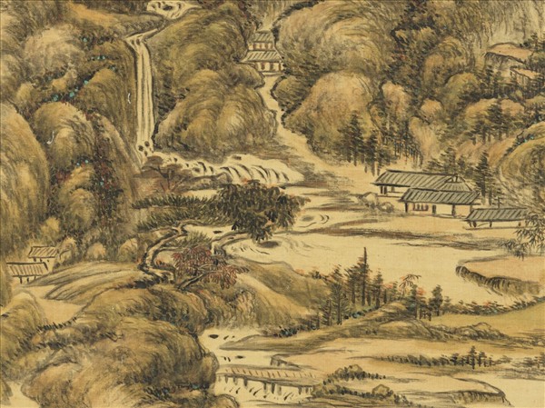 清王敬銘畫山水　軸