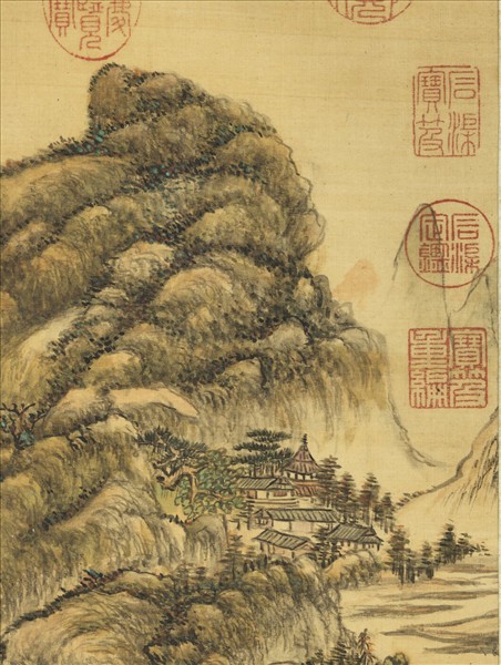 清王敬銘畫山水　軸