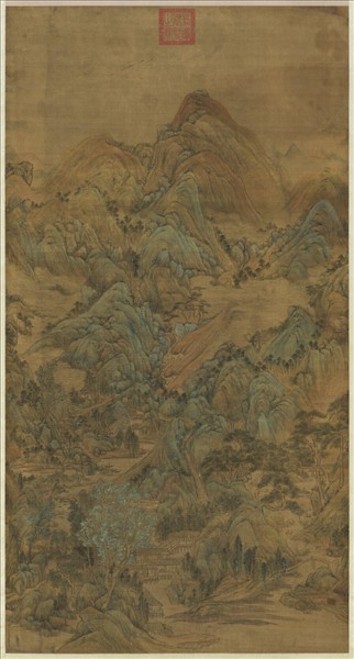 清王敬銘畫山水　軸