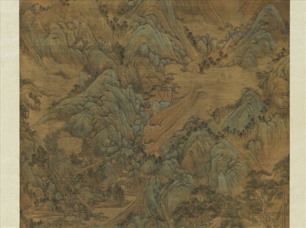 清王敬銘畫山水　軸