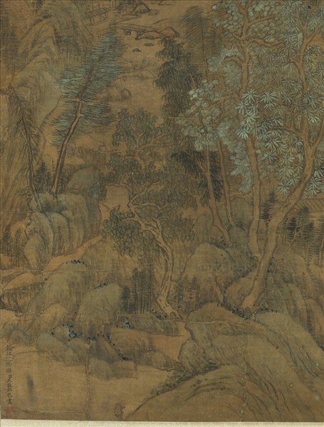 清王敬銘畫山水　軸