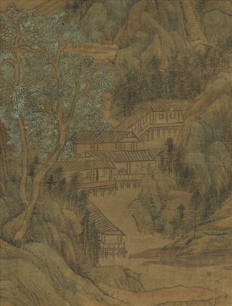 清王敬銘畫山水　軸