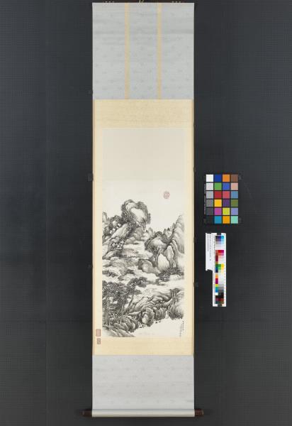 清勵宗萬仿王蒙夏雲多奇峰筆意　軸