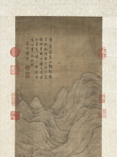 清勵宗萬畫雪景人物即事御題　軸