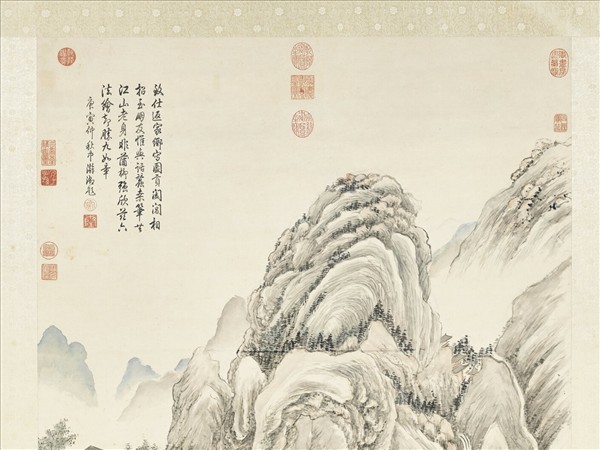 清鄒一桂畫山水　軸