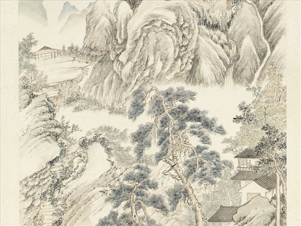 清鄒一桂畫山水　軸