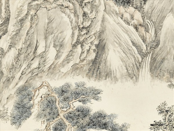 清鄒一桂畫山水　軸