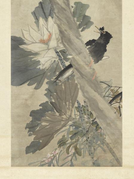 清朱偁花卉　軸