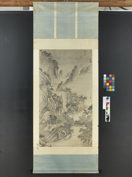 清鄒一桂畫水閣延賓　軸