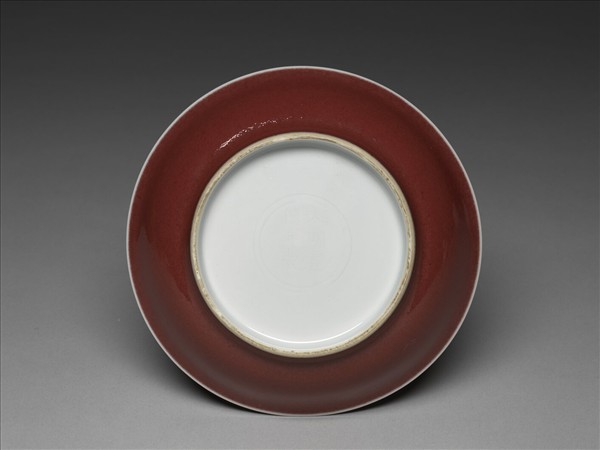 霽紅釉盤