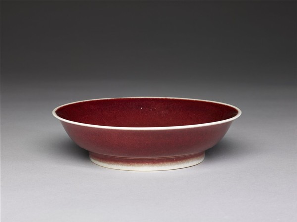 霽紅釉盤