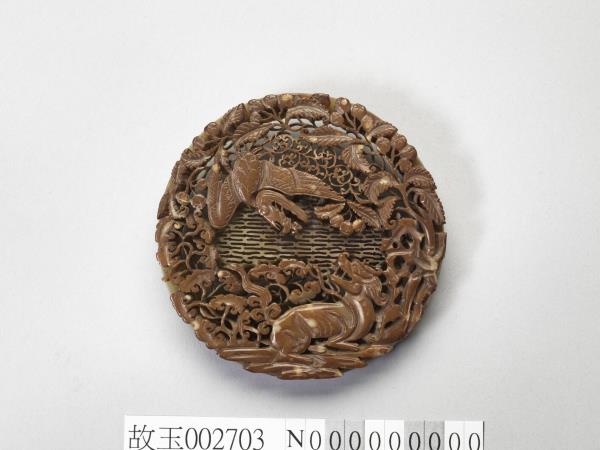 玉鏤雕麒麟鳳凰飾件